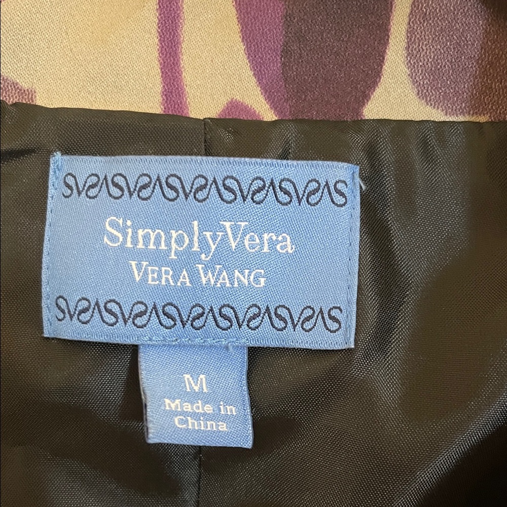 Simply Vera Vera Wang Abstract Purple and Black Tunic - Picture 6 of 14